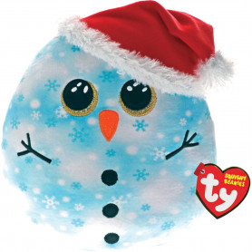 Squish A Boo 10" Xmas Fleck Snowman Blue