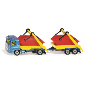 Siku - Truck with skip and trailer