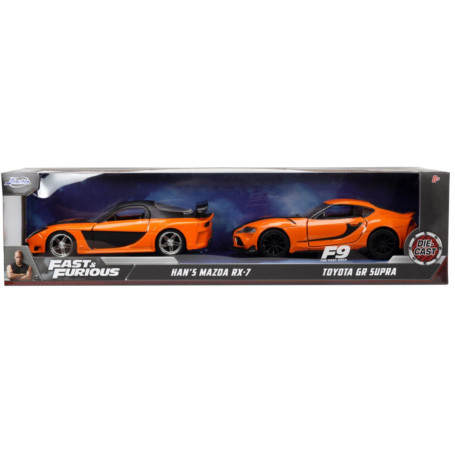 Fast & Furious - Han's Mazda RX-7 & Toyota GR S 1:32 Scale 2-Pack