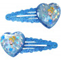 Pink Poppy - Cinderella Heart Gem Snapclips