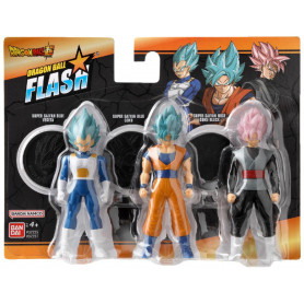 DRAGON BALL DRAGON BALL FLASH 3 PACK - SS BLUE GOKU / SS BLUE VEGETA / GOKU BLACK ROSE