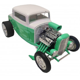 a10 mrtoys 1:18 1932 Blown Ford Hot Rod 3 Window Coupe W/Flames