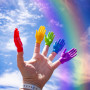 Archie McPhee - Rainbow Hand Finger Puppets