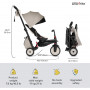 STR7J Warm Grey  Folding Stroller Certified Trike