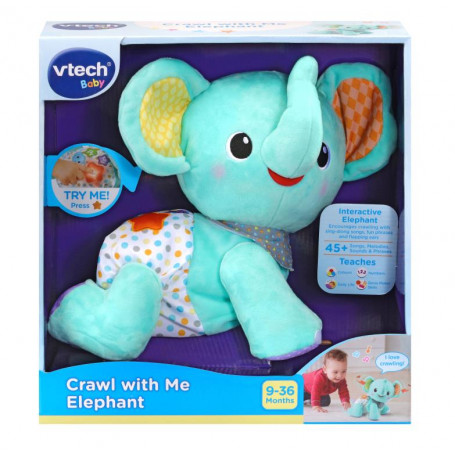 Crawl with Me Elephant Asst (Blue/ Pink)