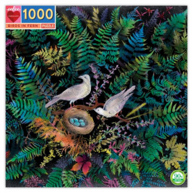 Eeboo - Puzzles 1000 Pc Birds in Fern