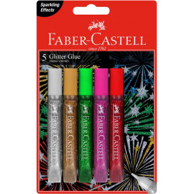 Faber-Castell Classic Glitter Glue ( Blister Pack 5)