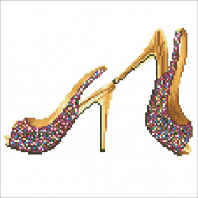 DIAMOND DOTZ DIAMOND ART - HIGH HEELS 32 x 32cm