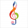 DIAMOND DOTZ DIAMOND ART - TREBLE CLEF 20 x 20 cm