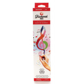 DIAMOND DOTZ DIAMOND ART - TREBLE CLEF 20 x 20 cm