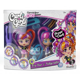 SILVERLIT Curli Girls Dolls and Pets Twin Set