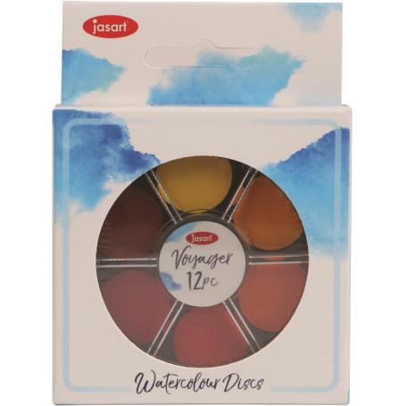 Jasart Voyager Water Colour Discs Set 12pc