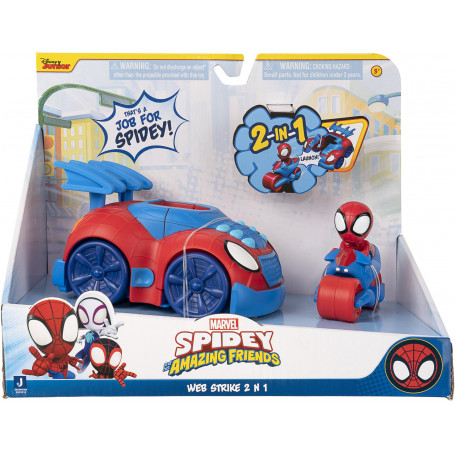 Feature 2 in 1 Spidey Stealth Strike Vehicle