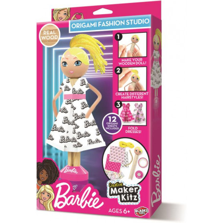 BARBIE KOKESHI PEG DOLL ORIGAMI FASHION STUDIO