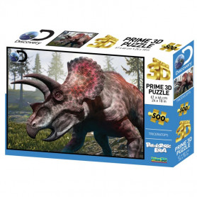 Super 3D 500pc Puzzle - TRICERATOPS