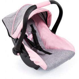 Doll Car Capsule - Light Grey & Pink with Butterfly