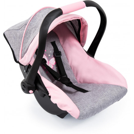 Doll Car Capsule - Light Grey & Pink with Butterfly