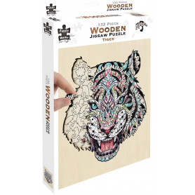 Wooden Jigsaw Tiger - 132 pce