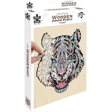 Wooden Jigsaw Tiger - 132 pce