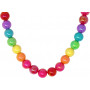 Pink Poppy Rainbow Beads Necklace & Bracelet Set
