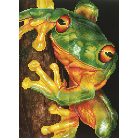 DIAMOND DOTZ GREEN TREE FROG 27 x 37cm