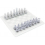 Clear Plastic Chess and Checkers with Glass Board