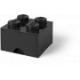 LEGO BRICK DRAWER (4 KNOBS) - Black