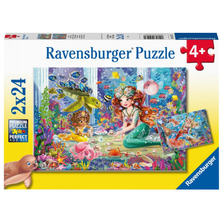 Rburg - Mermaid Tea Party Puzzle 2x24pc