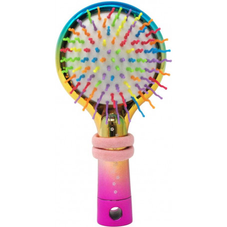 Pink Poppy Rainbow Bristle Mirrored Hairbrush