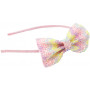 Pink Poppy Pastel Gemstone Bow Headband