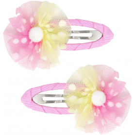 Pink Poppy Pink Mesh Hairclip