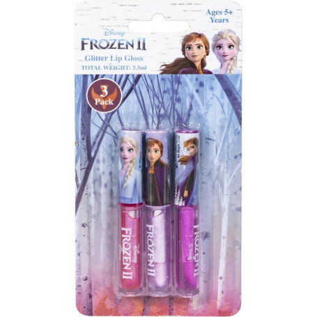 Frozen II Glitter Lip Gloss 3Pk in Display