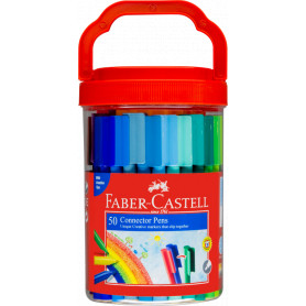 Faber-Castell Connector Pen  Marker Asstd (Plastic Jar 50)