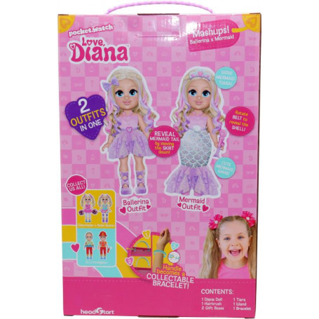 Love Diana 13 inch  Doll Mashup Mermaid/Ballerina Refresh