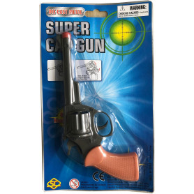 Gun 8 Shot 6.5" Diecast Long Barrel Revolver