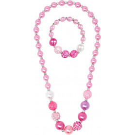 Pink Poppy Unicorn Princess Necklace & Bracelet Set