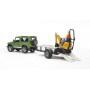 BRUDER 1:16 Land Rover Defender w/1 Axle Trailer
