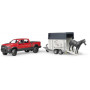 Bruder 1:16 RAM 2500 Wagon w/horse trailer