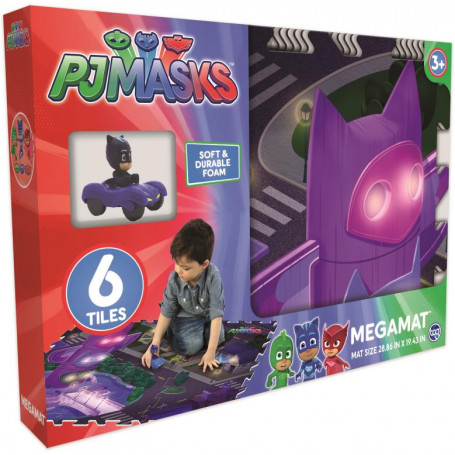 6 PCS TILE MEGA MAT WITH VEHICLE ASSTD