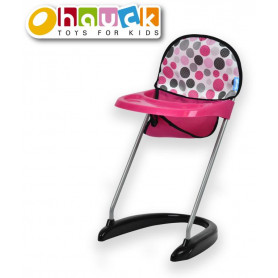 Hauck Doll High Chair, Pink Dot