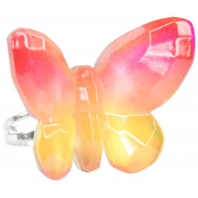 Pink Poppy Butterfly Skies Gem Rings