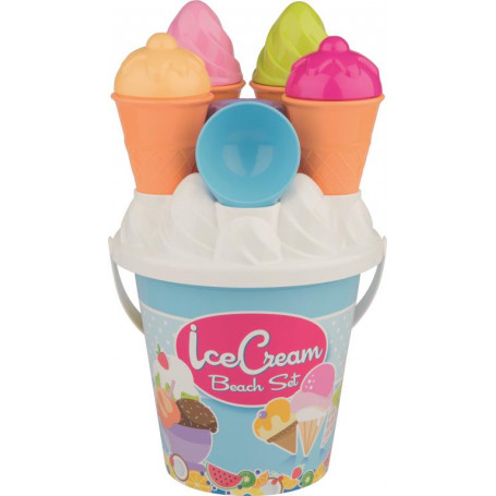 BEACH SET WITH ICE CREAM AND CUPCAKE