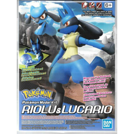 POKEMON MODEL KIT RIOLU & LUCARIO