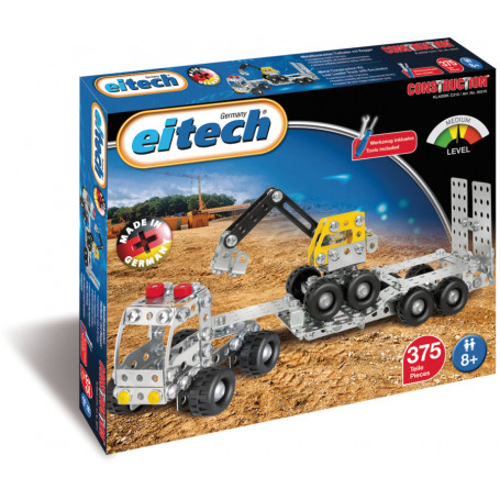 Eitech Truck With Trailer And Digger - Construction Set