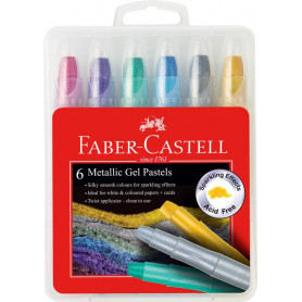 Faber-Castell Metallic Gel Pastel Asstd (Plastic Case 6)