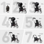 STR5 B&W Folding Stroller Certified Trike