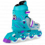 148 Adjustable Inline Skate TEAL GLITTER  | MED 2-5