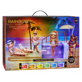 Rainbow High Color Change Pool & Beach Club Playset