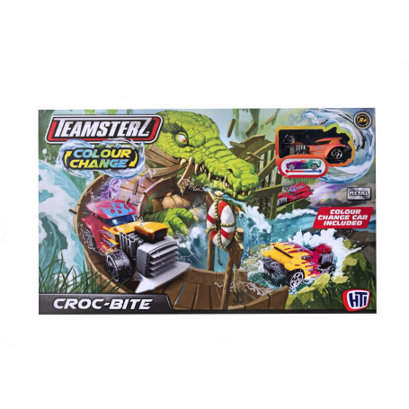Teamsterz Colour Change Croc Bite Playset with 1 Car