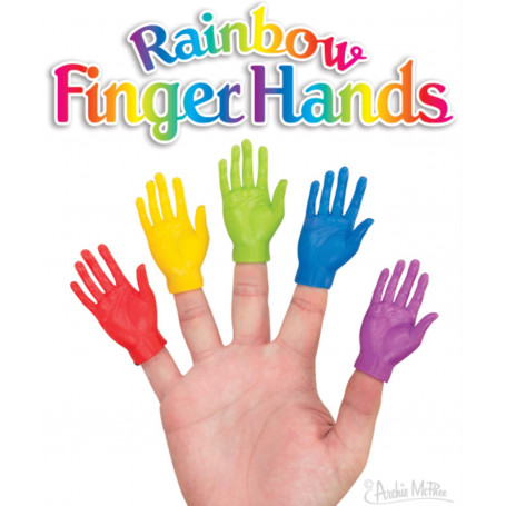 Archie McPhee - Rainbow Hand Finger Puppets